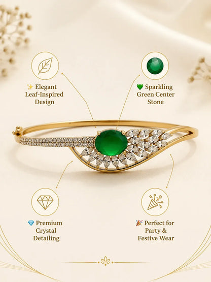 Emerald Grace Openable Bracelet