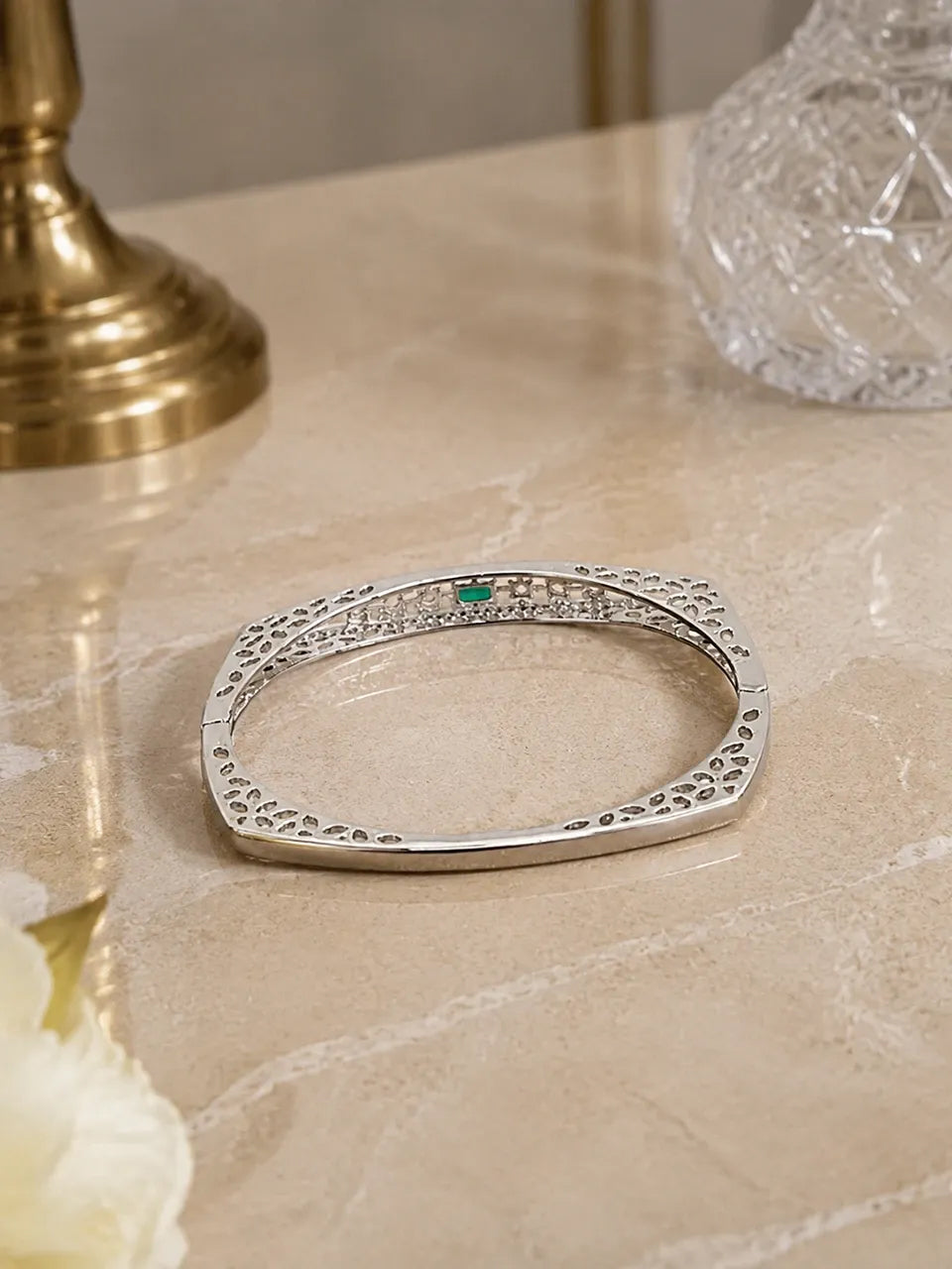 Emerald Luxe Bracelet and Ring Set