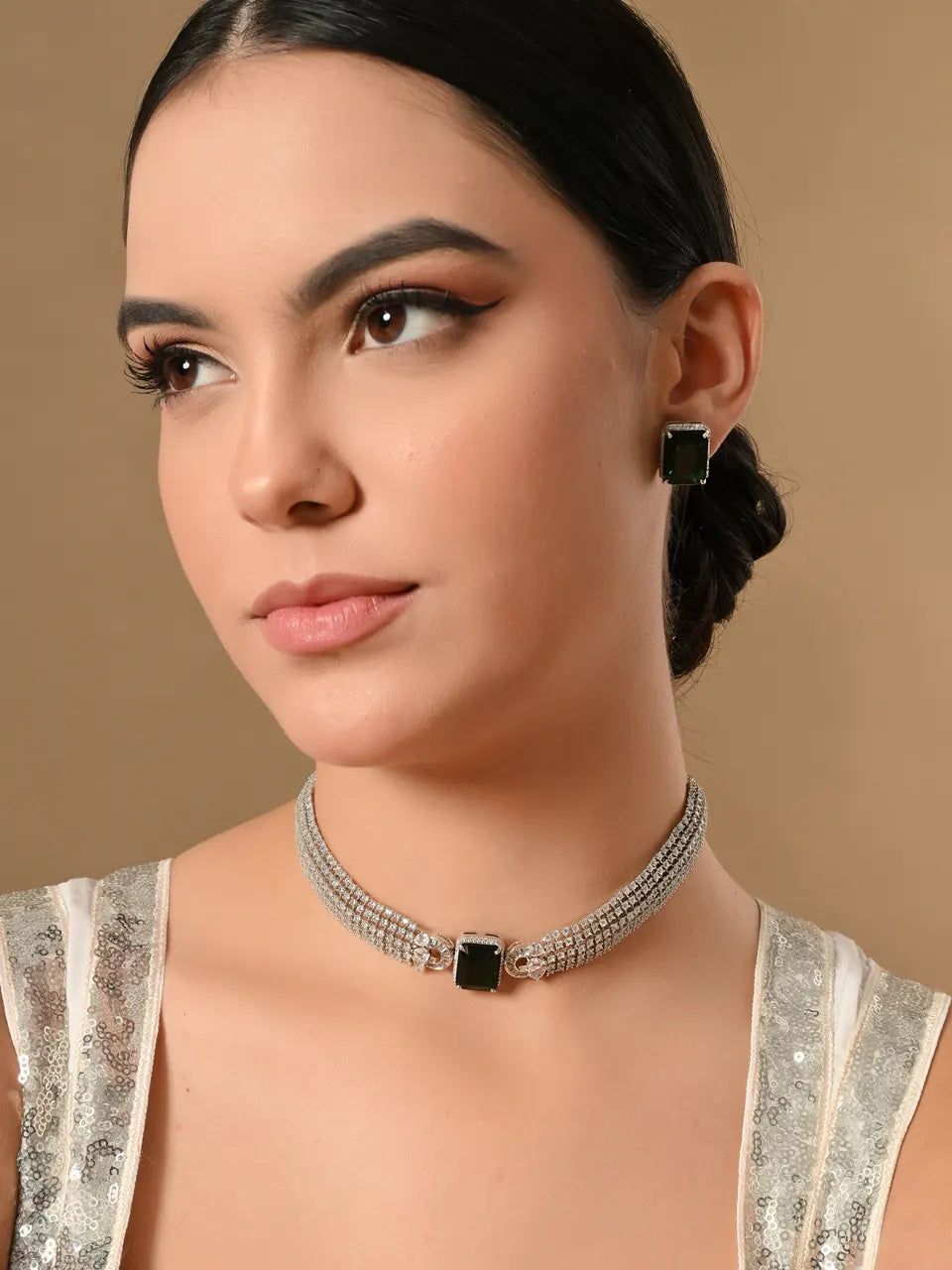 Charming Emerald Elegance jewelry set