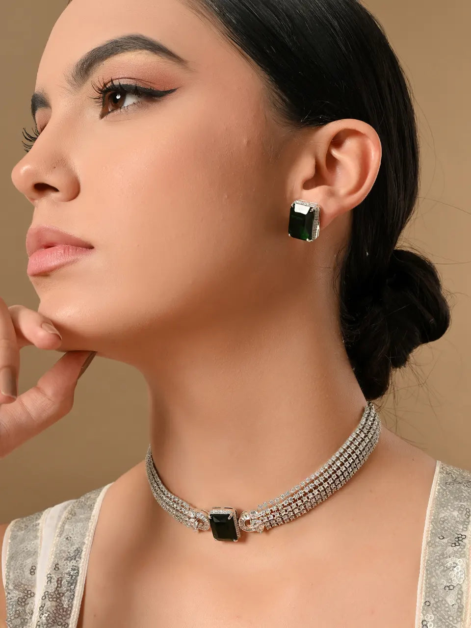 Charming Emerald Elegance jewelry set