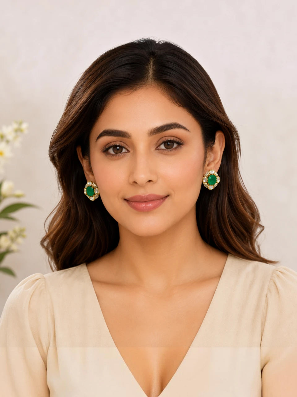 Emerald Bloom Studs