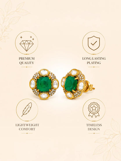 Emerald Bloom Studs