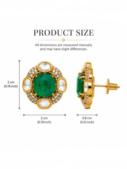 Emerald Bloom Studs