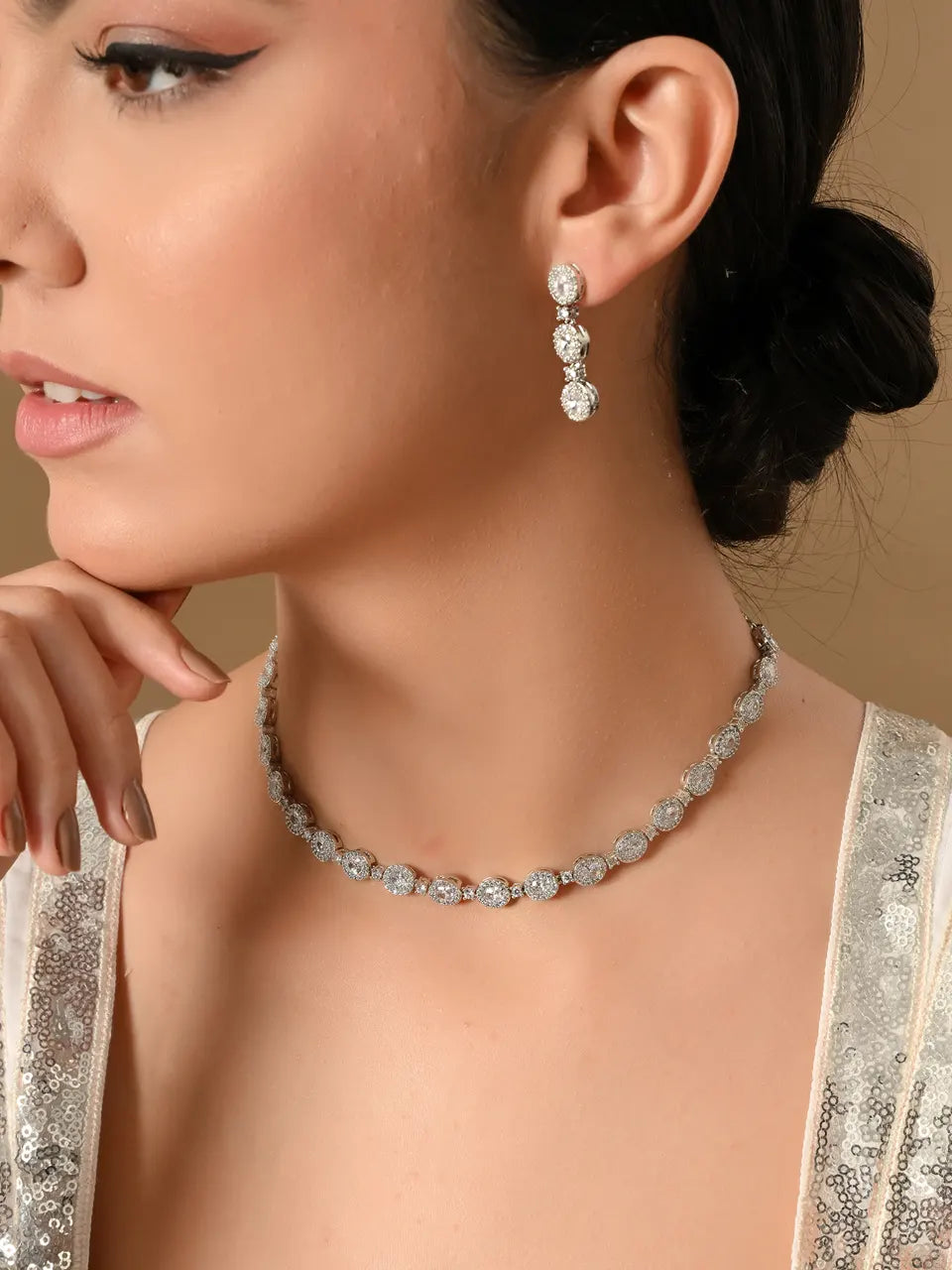 Ethereal Crystal Elegance Jewelry Set