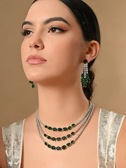 Elegant Emerald Dream Jewelry Set