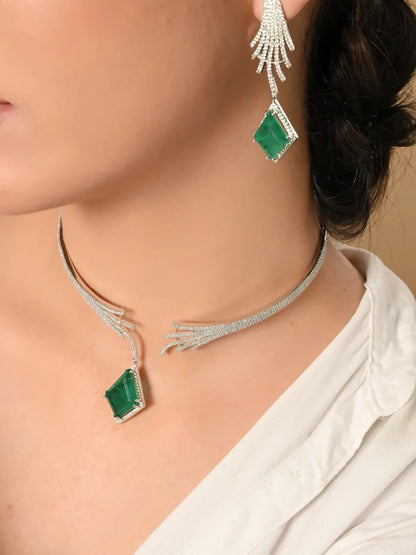Enchanting Emerald Elegance Jewelry Set