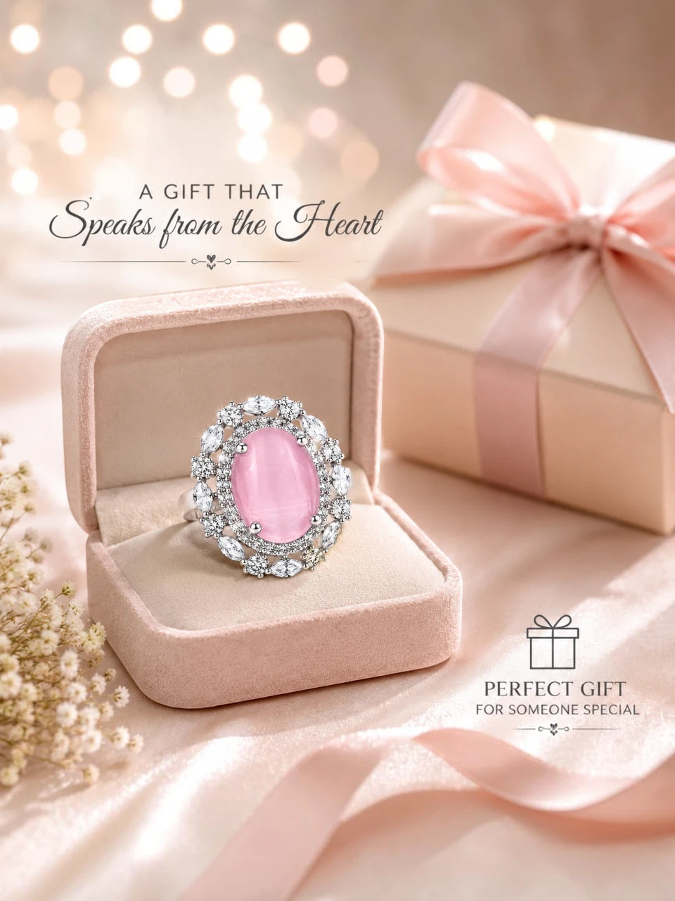 Blush Halo Ring