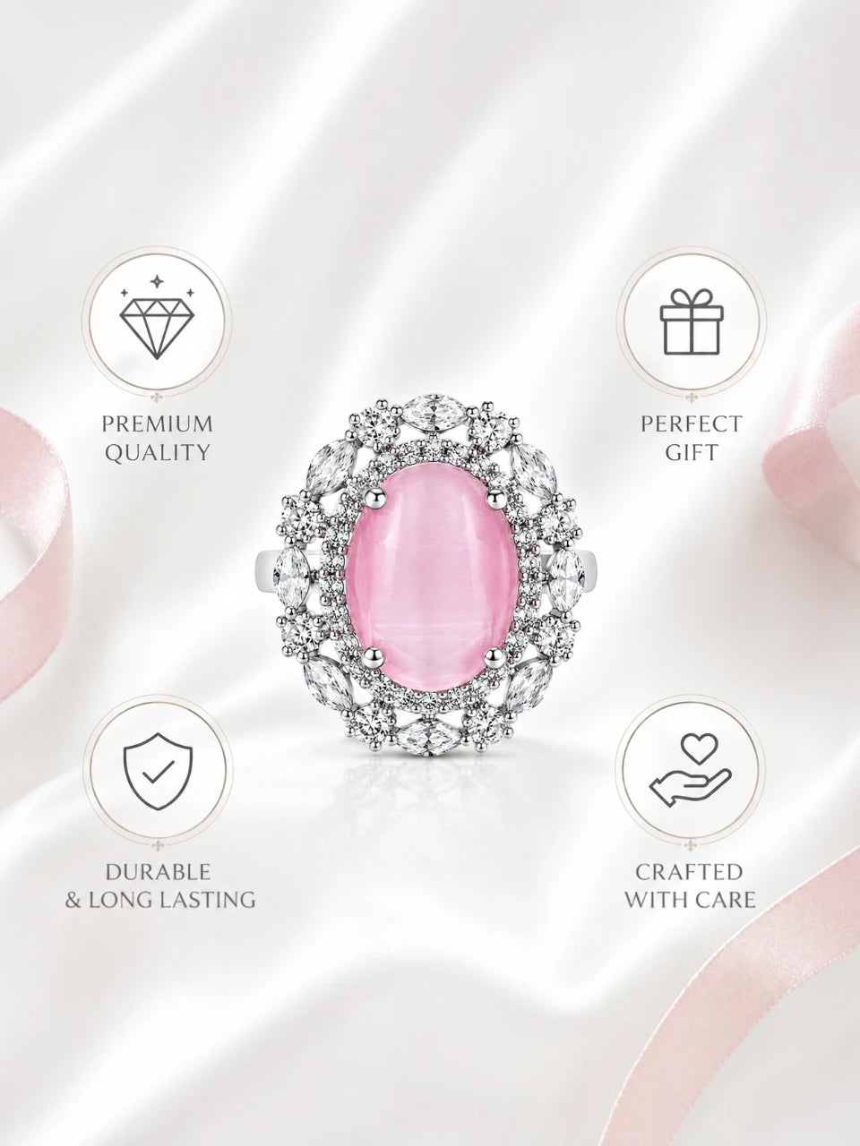 Blush Halo Ring