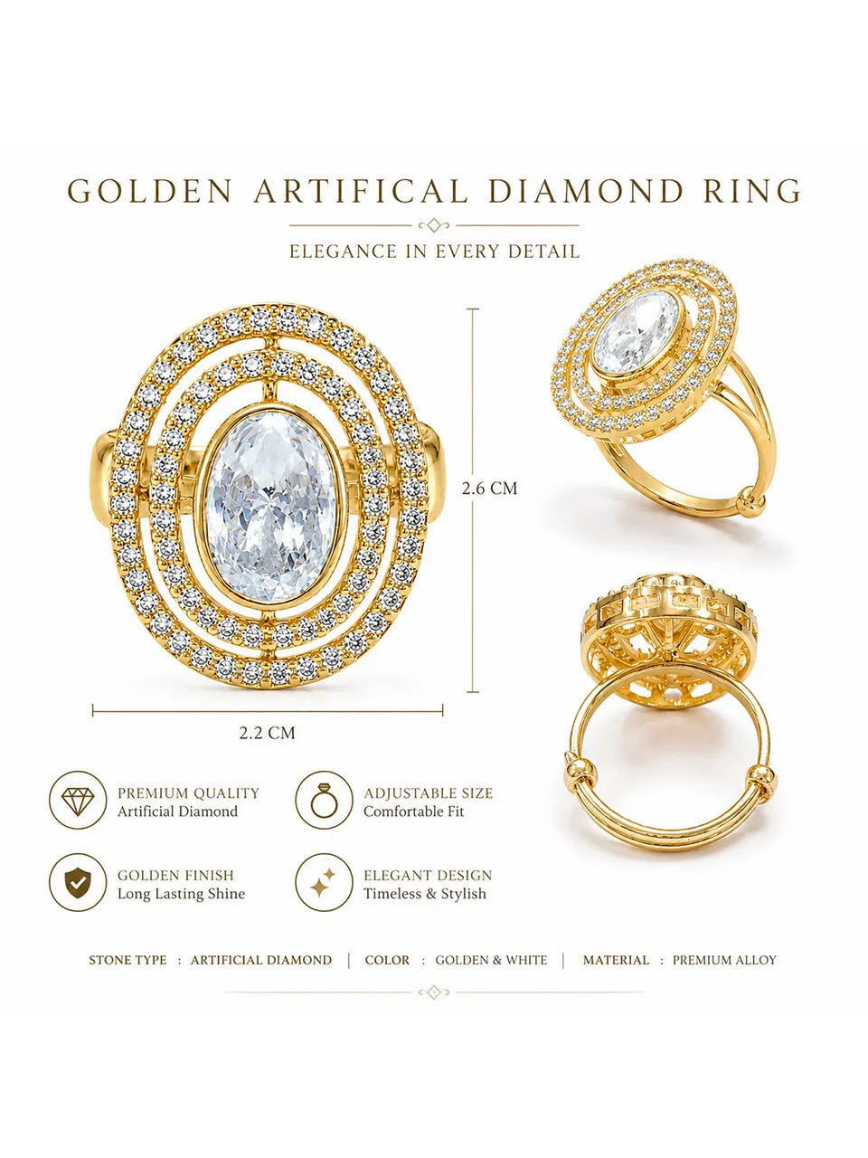 Celeste Halo Ring
