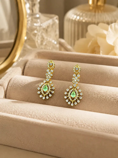 Emerald Blossom Necklace Set