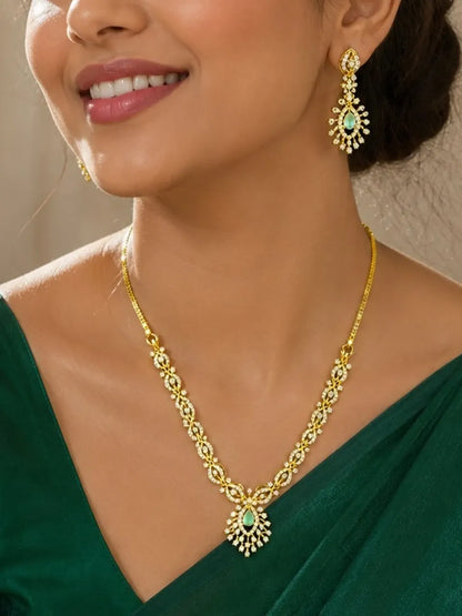 Emerald Blossom Necklace Set