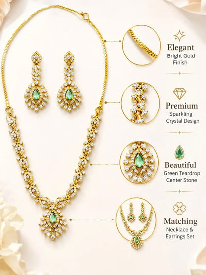 Emerald Blossom Necklace Set