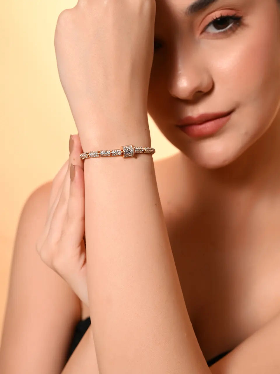 Radiant Crystal Barrel Bracelet