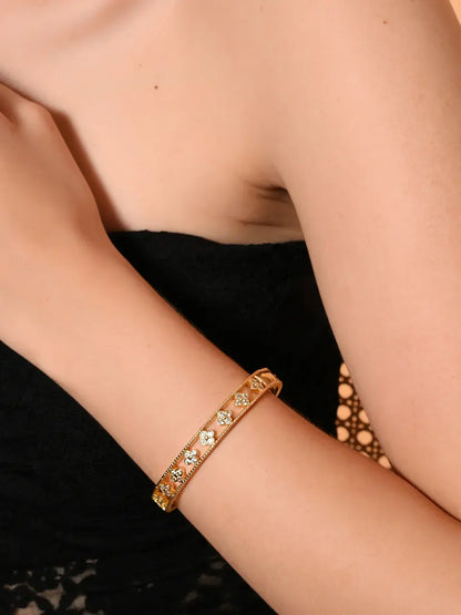 Golden Blossom Bangle