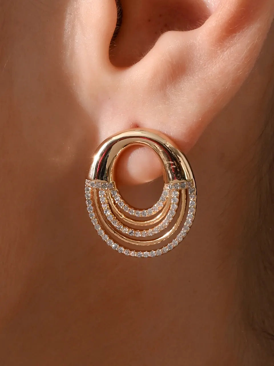 Golden Aura Hoop Studs