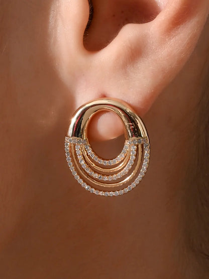 Golden Aura Hoop Studs