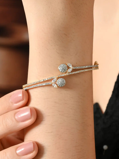 Sparkling Elegance Two-Dot Bracelet
