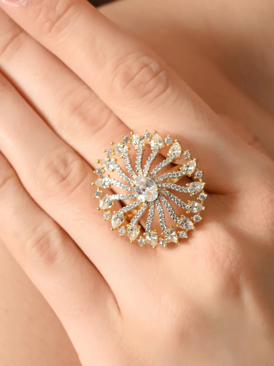 Radiant Bloom Sparkling Elegance Ring