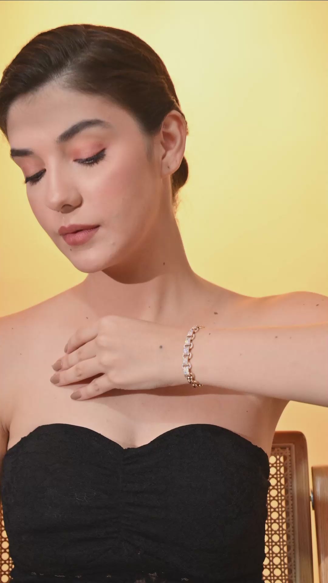 Radiant Luxe Gold-Plated Diamond Bracelet