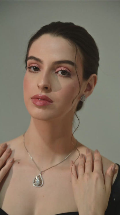 Silver Teardrop Elegance Set