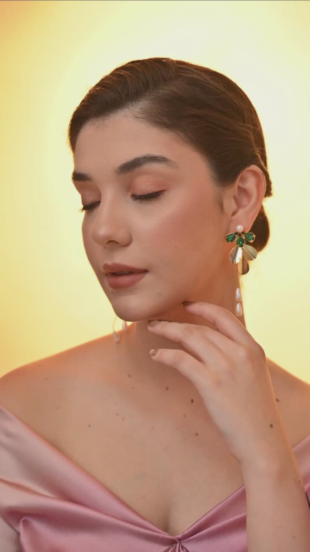 Emerald Bloom Drop Earrings