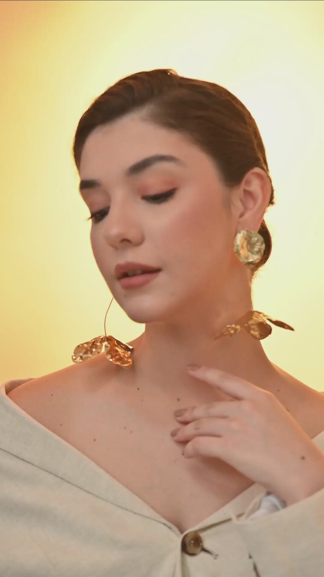 Golden Aura Statement Earrings