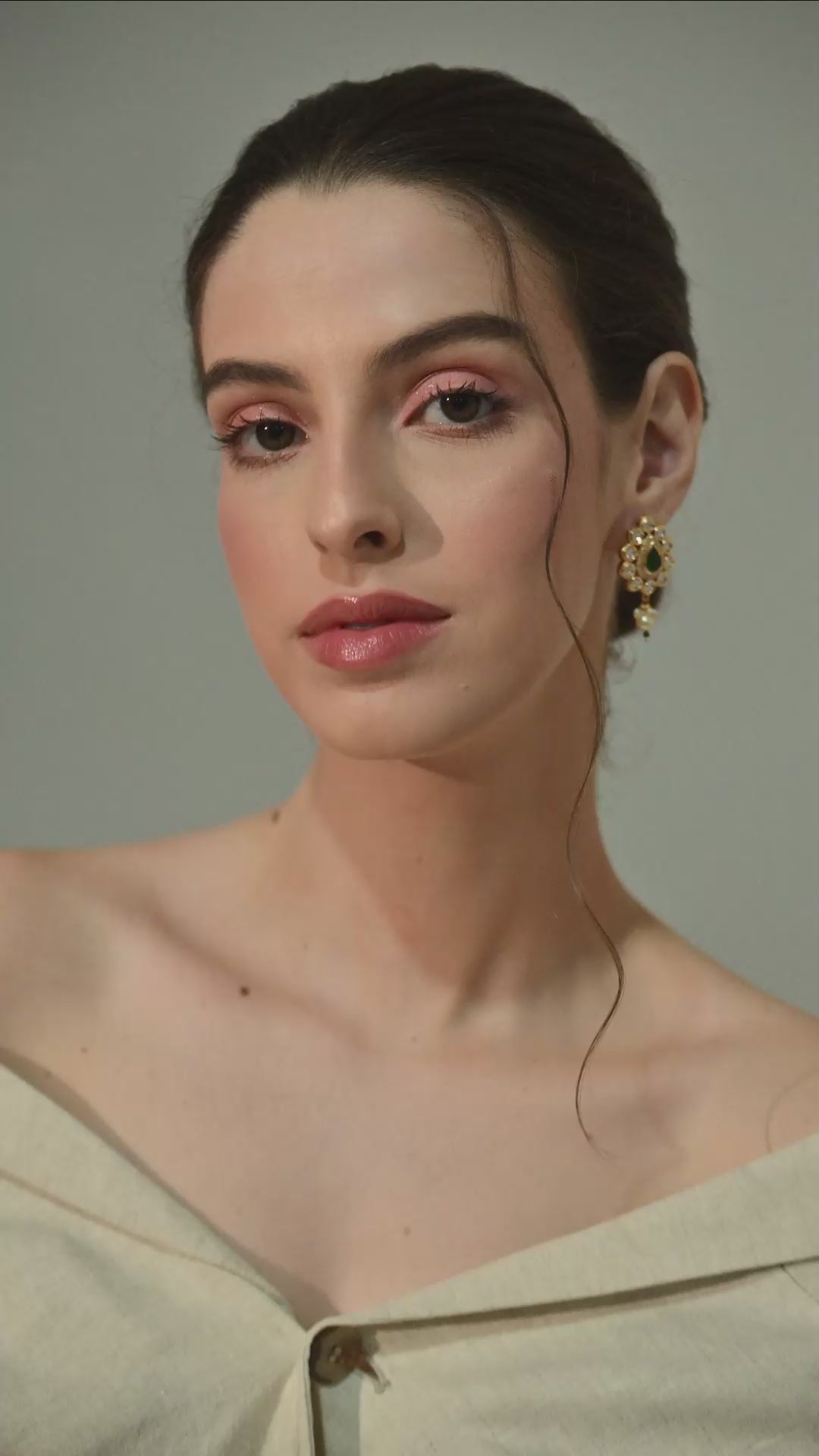 Regal Emerald Kundan Drop Earrings