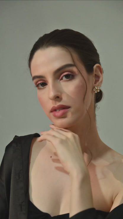 Emerald Bloom Kundan Studs