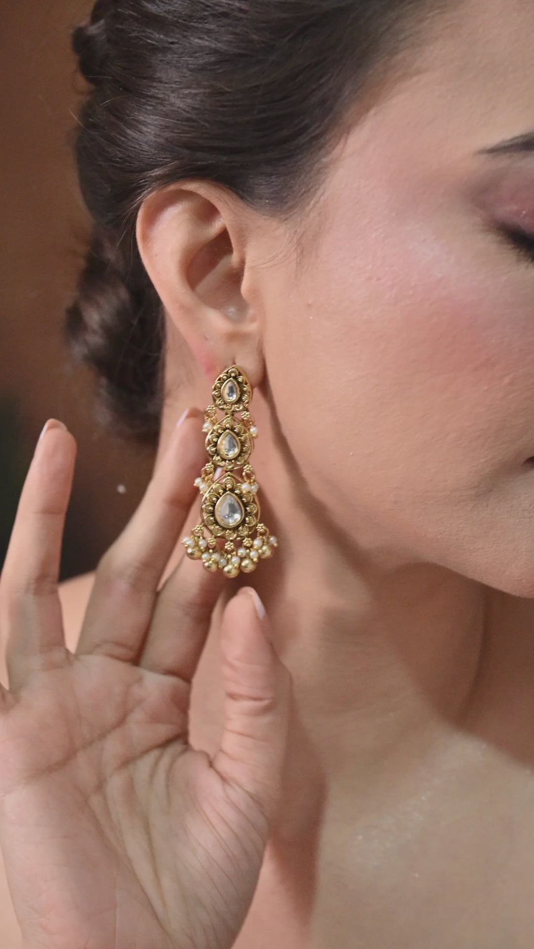 Royal Teardrop Cascade Earrings