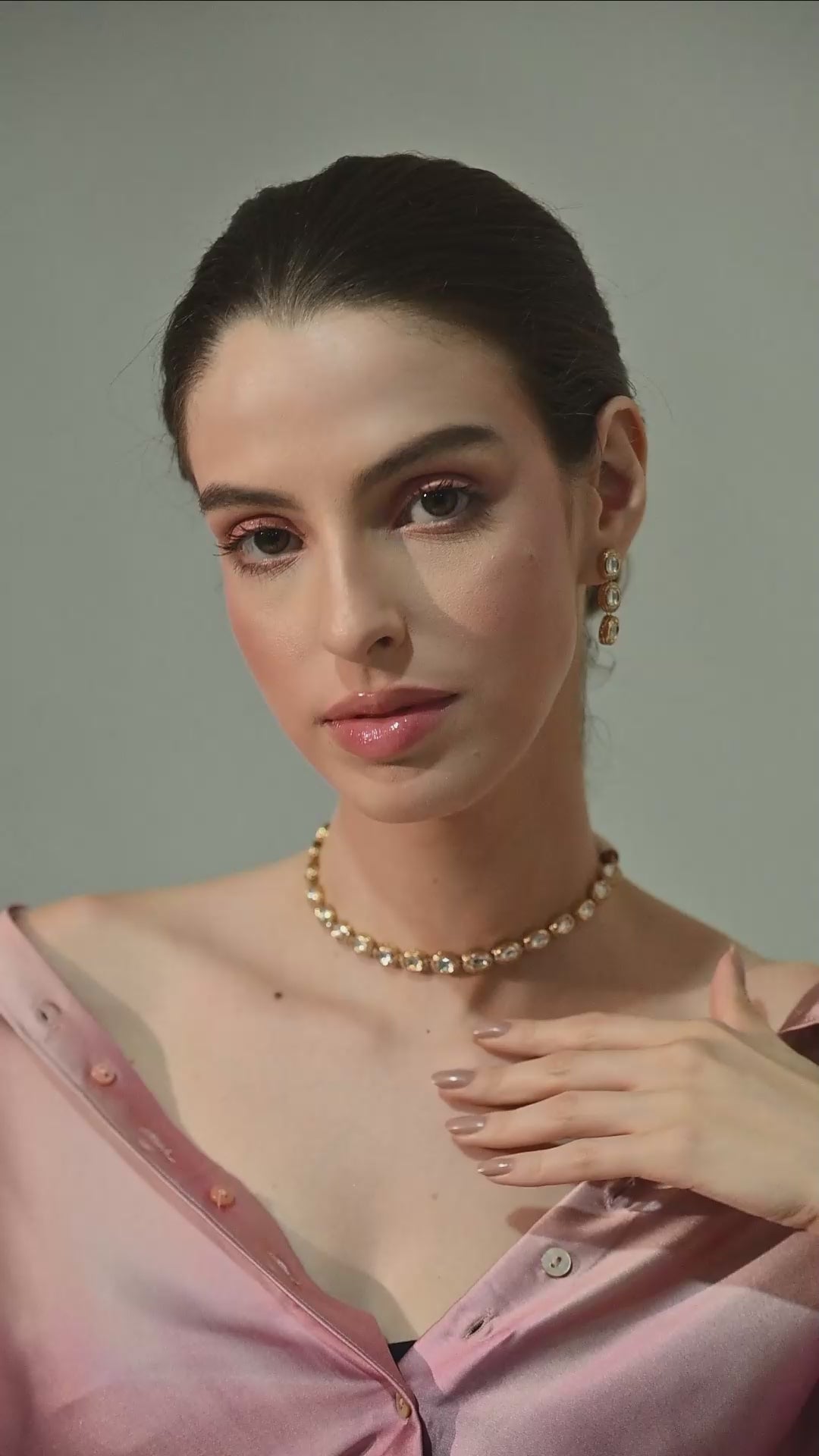 Golden Grace Kundan Necklace &amp; Drop Earring Set