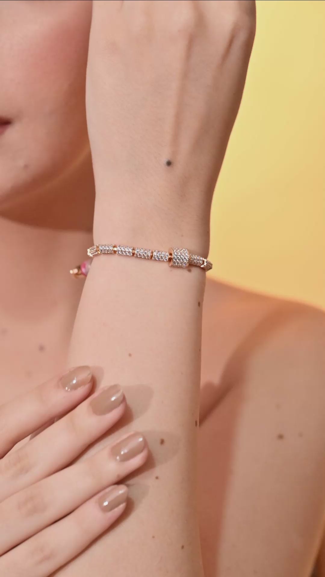 Radiant Crystal Barrel Bracelet