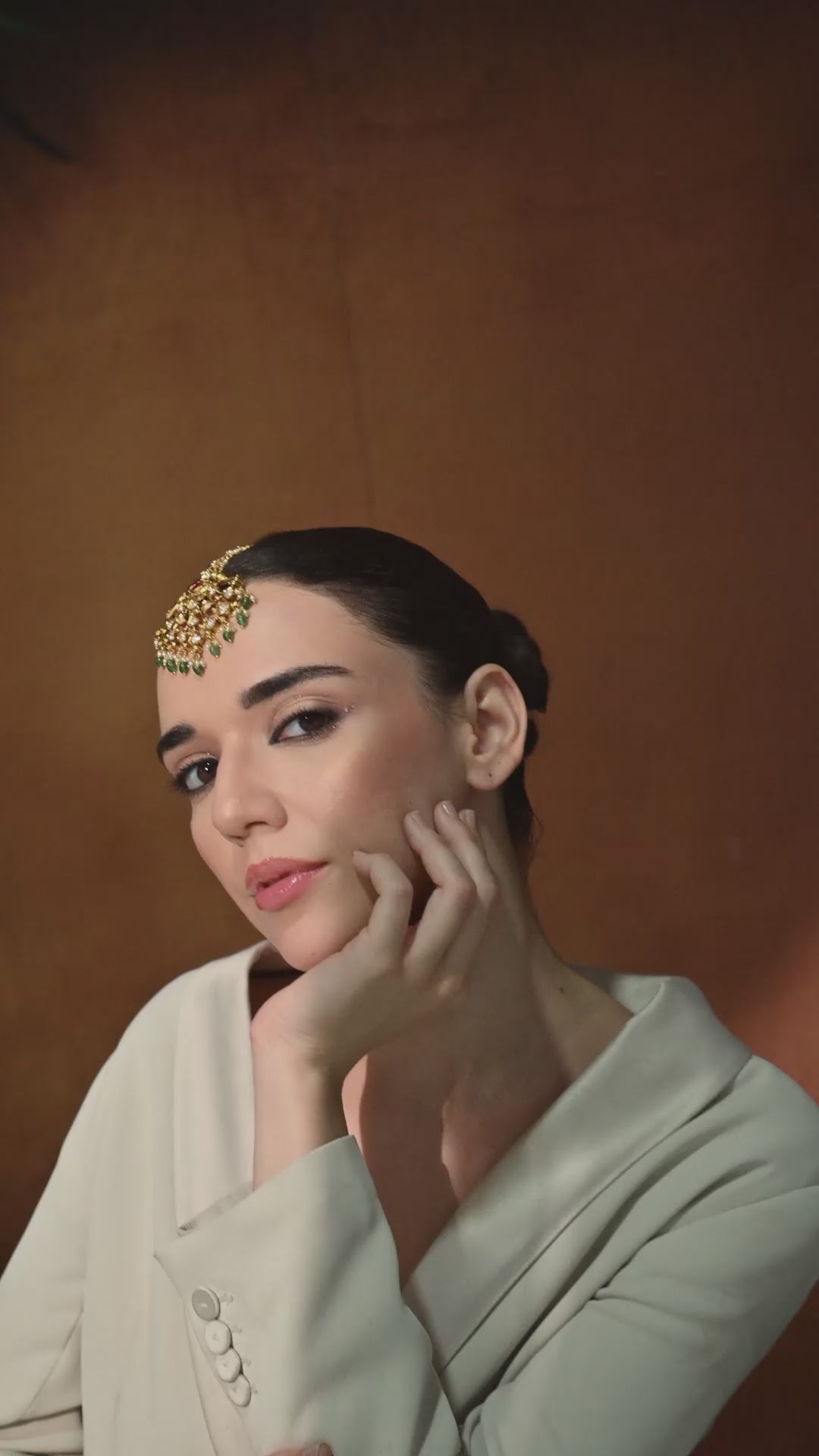 Emerald Cascade Maang Tikka