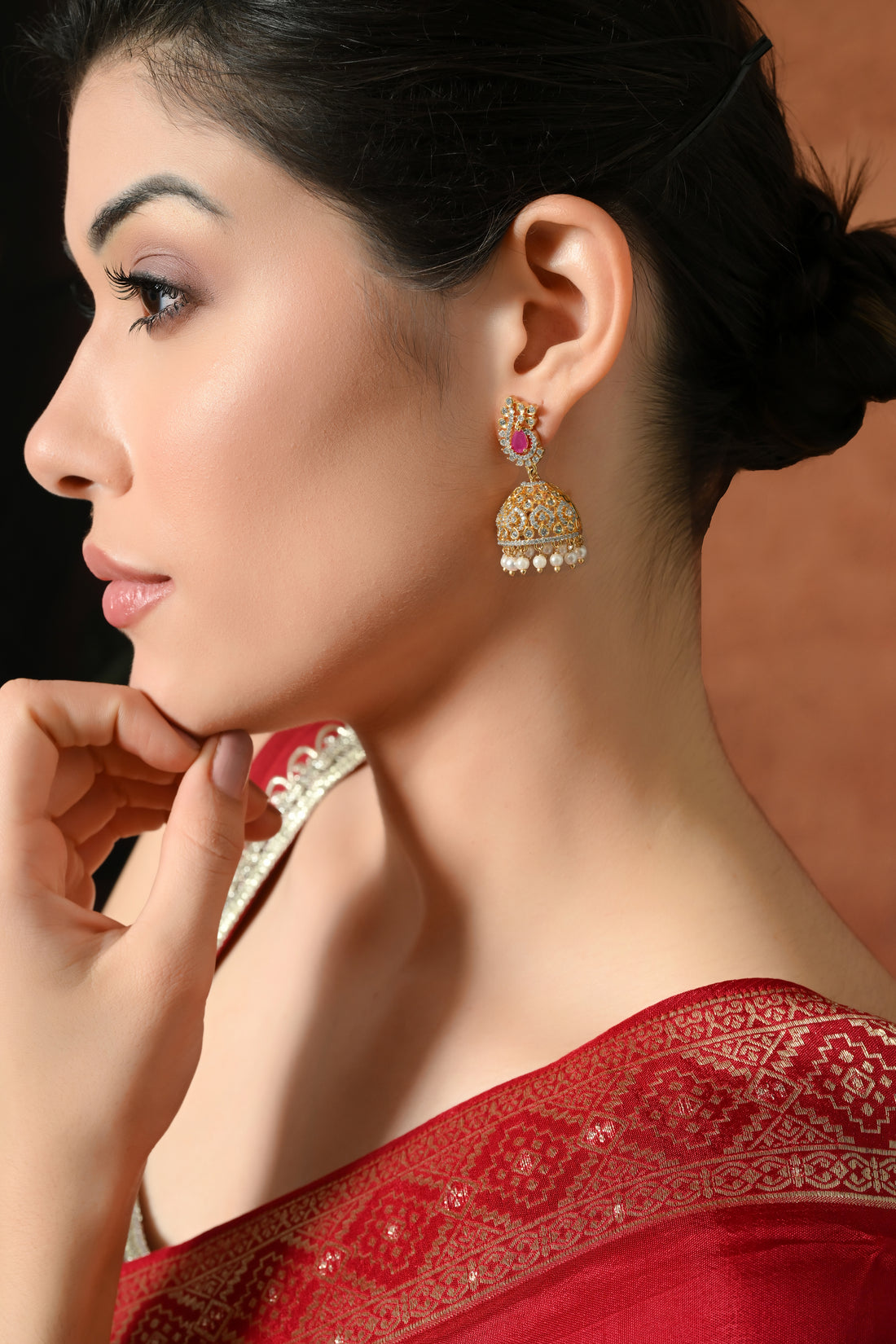 Graceful Charm Pearl Jhumkas
