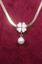 Load image into Gallery viewer, silver pearl necklace
